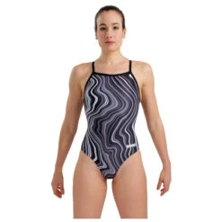 Arena Women's Lightdrop Back Marbled - Badeanzug -Wassersportgeschäft arena womens lightdrop back marbled badeanzug detail 4