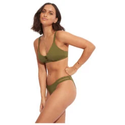 Seafolly Women's Collective Gathered Tab Bralette - Bikini-Top -Wassersportgeschäft seafolly womens collective gathered tab bralette bikini top detail 4