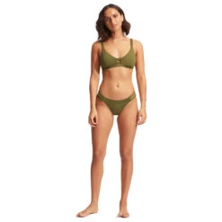 Seafolly Women's Collective Gathered Tab Bralette - Bikini-Top -Wassersportgeschäft seafolly womens collective gathered tab bralette bikini top detail 5