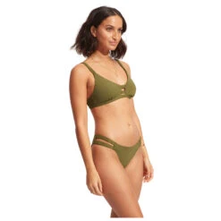 Seafolly Women's Collective Gathered Tab Bralette - Bikini-Top -Wassersportgeschäft seafolly womens collective gathered tab bralette bikini top detail 6