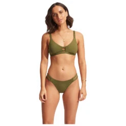 Seafolly Women's Collective Gathered Tab Bralette - Bikini-Top -Wassersportgeschäft seafolly womens collective gathered tab bralette bikini top detail 8