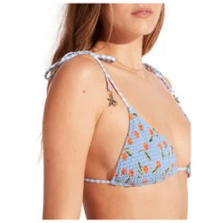 Seafolly Women's Summercrush Shirred Reversible Slide Tri - Bikini-Top -Wassersportgeschäft seafolly womens summercrush shirred reversible slide tri bikini top detail 3